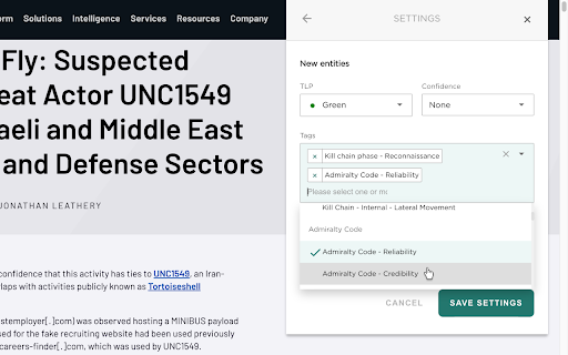 EclecticIQ Threat Scout from Chrome web store to be run with OffiDocs Chromium online EclecticIQ Threat Scout from Chrome web store to be run with OffiDocs Chromium online