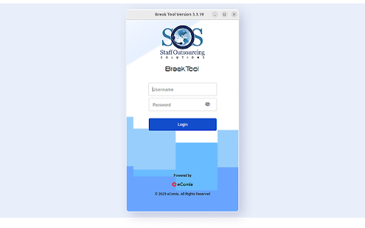 eComia Employee Break Management Tool from Chrome web store to be run with OffiDocs Chromium online eComia Employee Break Management Tool from Chrome web store to be run with OffiDocs Chromium online