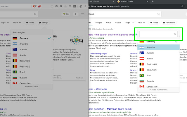 Ecosia language switcher from Chrome web store to be run with OffiDocs Chromium online Ecosia language switcher from Chrome web store to be run with OffiDocs Chromium online