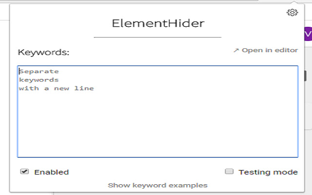ElementHider from Chrome web store to be run with OffiDocs Chromium online ElementHider from Chrome web store to be run with OffiDocs Chromium online