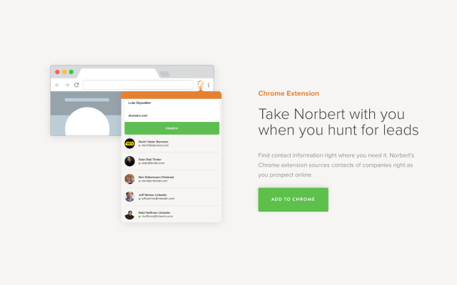 Email Finder by VoilaNorbert from Chrome web store to be run with OffiDocs Chromium online Email Finder by VoilaNorbert from Chrome web store to be run with OffiDocs Chromium online
