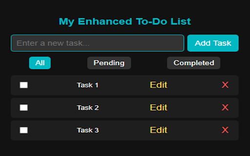 Enhanced To Do List from Chrome web store to be run with OffiDocs Chromium online Enhanced To Do List from Chrome web store to be run with OffiDocs Chromium online