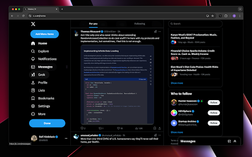 Enhancer for X (formerly known as Twitter) from Chrome web store to be run with OffiDocs Chromium online Enhancer for X (formerly known as Twitter) from Chrome web store to be run with OffiDocs Chromium online