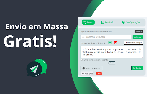 Envio em massa whatsapp from Chrome web store to be run with OffiDocs Chromium online Envio em massa whatsapp from Chrome web store to be run with OffiDocs Chromium online