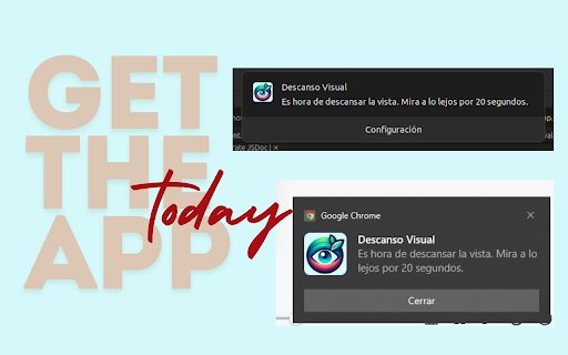 Eye Rest Reminder Cuida tus ojos mientras trabajas o estudias from Chrome web store to be run with OffiDocs Chromium online Eye Rest Reminder Cuida tus ojos mientras trabajas o estudias from Chrome web store to be run with OffiDocs Chromium online