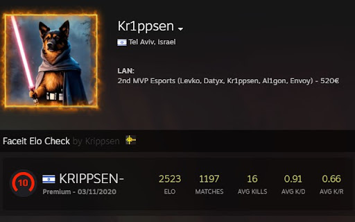 Faceit Elo Checker Krippsen from Chrome web store to be run with OffiDocs Chromium online Faceit Elo Checker Krippsen from Chrome web store to be run with OffiDocs Chromium online