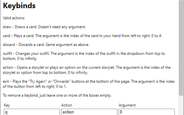 Fallen London Keybinds from Chrome web store to be run with OffiDocs Chromium online Fallen London Keybinds from Chrome web store to be run with OffiDocs Chromium online