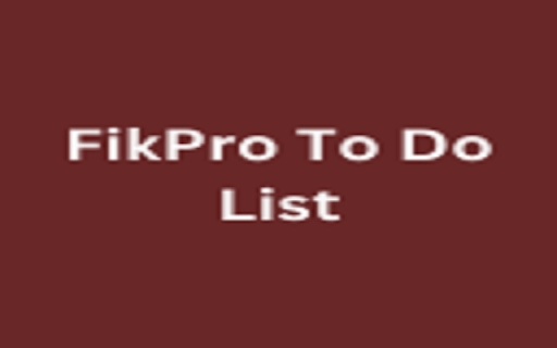 FikPro To Do List from Chrome web store to be run with OffiDocs Chromium online FikPro To Do List from Chrome web store to be run with OffiDocs Chromium online
