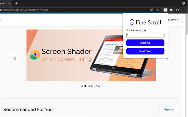 Fine Scroll from Chrome web store to be run with OffiDocs Chromium online Fine Scroll from Chrome web store to be run with OffiDocs Chromium online