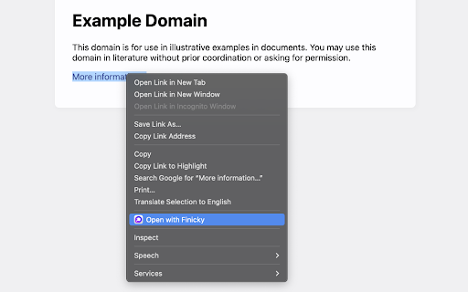Finicky Browser Addon from Chrome web store to be run with OffiDocs Chromium online Finicky Browser Addon from Chrome web store to be run with OffiDocs Chromium online