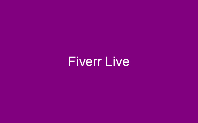Fiverr Live from Chrome web store to be run with OffiDocs Chromium online Fiverr Live from Chrome web store to be run with OffiDocs Chromium online
