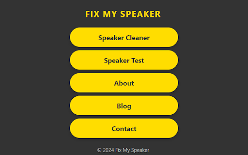 Fix My Speaker from Chrome web store to be run with OffiDocs Chromium online Fix My Speaker from Chrome web store to be run with OffiDocs Chromium online