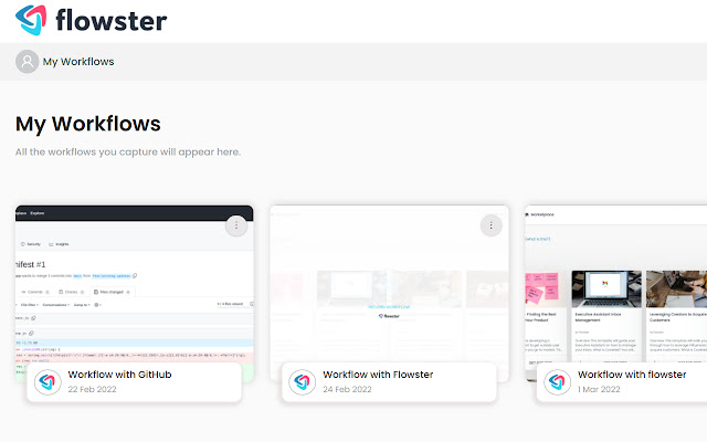 Flowster Capture: screenshots, training, SOPs from Chrome web store to be run with OffiDocs Chromium online Flowster Capture: screenshots, training, SOPs from Chrome web store to be run with OffiDocs Chromium online
