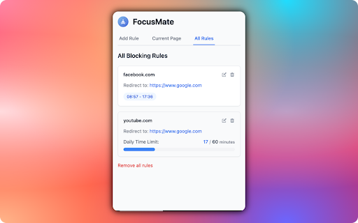 FocusMate Website Blocker Time Manager from Chrome web store to be run with OffiDocs Chromium online FocusMate Website Blocker Time Manager from Chrome web store to be run with OffiDocs Chromium online