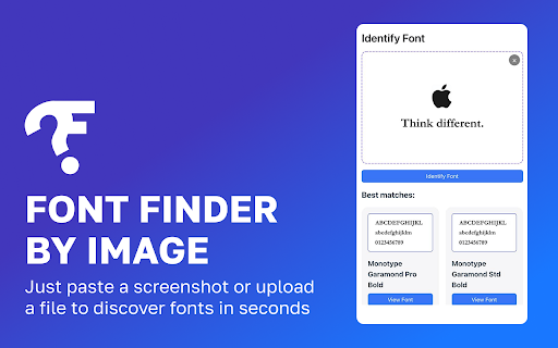 Font Finder by Image from Chrome web store to be run with OffiDocs Chromium online Font Finder by Image from Chrome web store to be run with OffiDocs Chromium online