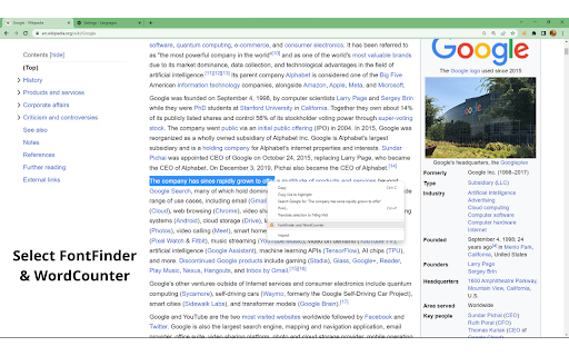 FontFinder WordCounter from Chrome web store to be run with OffiDocs Chromium online FontFinder WordCounter from Chrome web store to be run with OffiDocs Chromium online