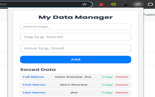 Form Data Manager from Chrome web store to be run with OffiDocs Chromium online Form Data Manager from Chrome web store to be run with OffiDocs Chromium online