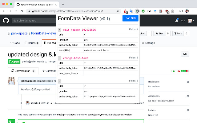 FormData Viewer from Chrome web store to be run with OffiDocs Chromium online FormData Viewer from Chrome web store to be run with OffiDocs Chromium online