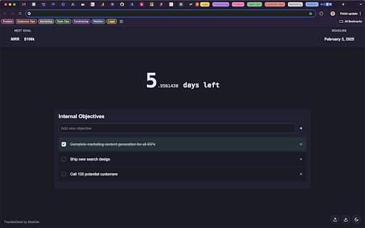 Founder Dashboard from Chrome web store to be run with OffiDocs Chromium online Founder Dashboard from Chrome web store to be run with OffiDocs Chromium online