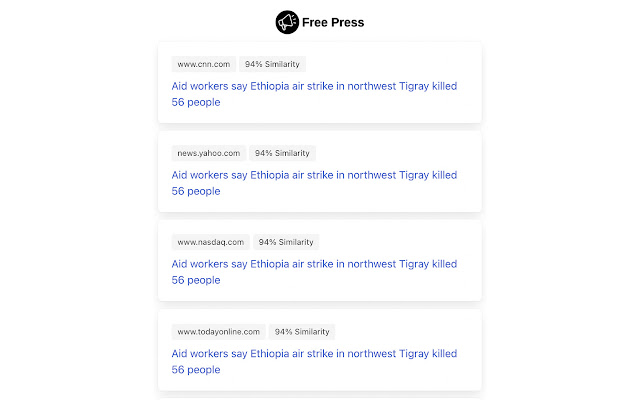 Free Press from Chrome web store to be run with OffiDocs Chromium online Free Press from Chrome web store to be run with OffiDocs Chromium online