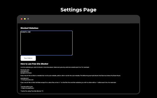 Free Site Blocker from Chrome web store to be run with OffiDocs Chromium online Free Site Blocker from Chrome web store to be run with OffiDocs Chromium online