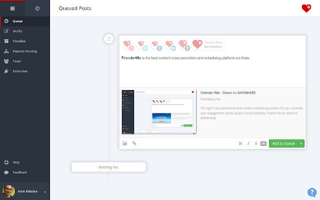 Friends+Me from Chrome web store to be run with OffiDocs Chromium online Friends+Me from Chrome web store to be run with OffiDocs Chromium online