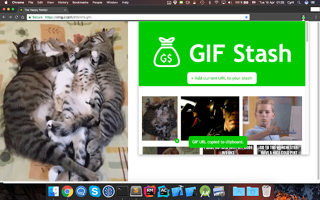 GIF Stash from Chrome web store to be run with OffiDocs Chromium online GIF Stash from Chrome web store to be run with OffiDocs Chromium online