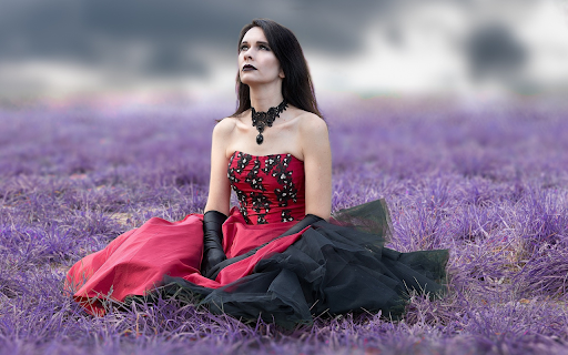 Girl sitting on purple grass from Chrome web store to be run with OffiDocs Chromium online Girl sitting on purple grass from Chrome web store to be run with OffiDocs Chromium online