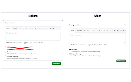 GitHub hide finish comment from Chrome web store to be run with OffiDocs Chromium online GitHub hide finish comment from Chrome web store to be run with OffiDocs Chromium online