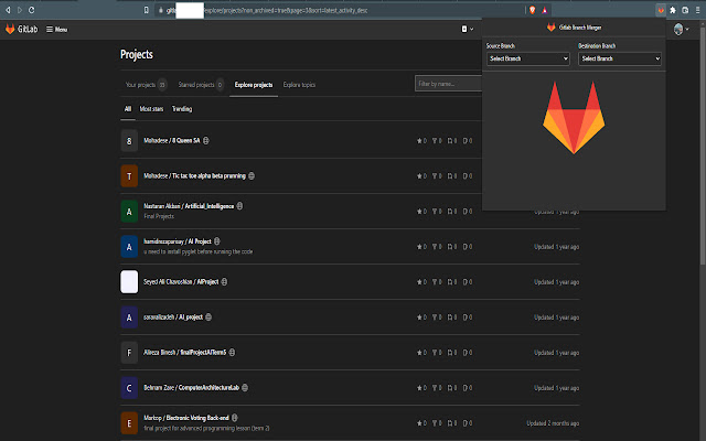 Gitlab Branch Merger from Chrome web store to be run with OffiDocs Chromium online Gitlab Branch Merger from Chrome web store to be run with OffiDocs Chromium online