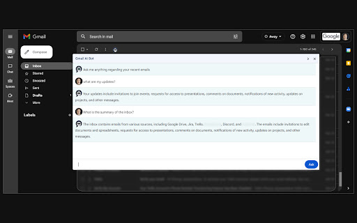 Gmail Bot from Chrome web store to be run with OffiDocs Chromium online Gmail Bot from Chrome web store to be run with OffiDocs Chromium online