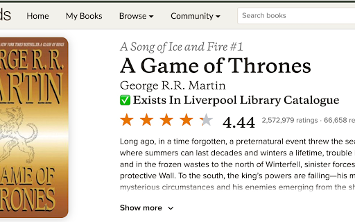 Goodreads Library Checker from Chrome web store to be run with OffiDocs Chromium online Goodreads Library Checker from Chrome web store to be run with OffiDocs Chromium online