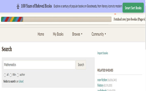Goodreads Smart Sort from Chrome web store to be run with OffiDocs Chromium online Goodreads Smart Sort from Chrome web store to be run with OffiDocs Chromium online