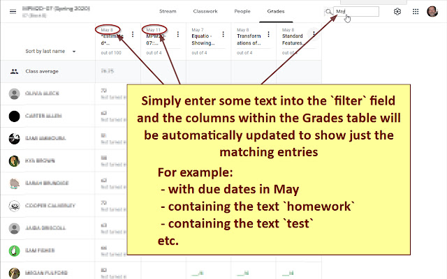 Google Classroom Grades Filter from Chrome web store to be run with OffiDocs Chromium online Google Classroom Grades Filter from Chrome web store to be run with OffiDocs Chromium online