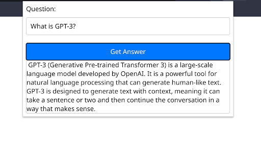 GPT 3 Questions from Chrome web store to be run with OffiDocs Chromium online GPT 3 Questions from Chrome web store to be run with OffiDocs Chromium online