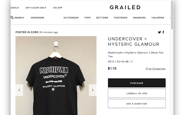 Grailed Lowballer from Chrome web store to be run with OffiDocs Chromium online Grailed Lowballer from Chrome web store to be run with OffiDocs Chromium online