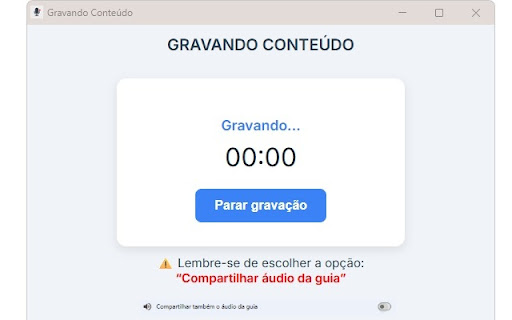 Gravador de Reuniões from Chrome web store to be run with OffiDocs Chromium online Gravador de Reuniões from Chrome web store to be run with OffiDocs Chromium online