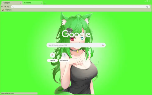 Green Anime Cat Girl Theme from Chrome web store to be run with OffiDocs Chromium online Green Anime Cat Girl Theme from Chrome web store to be run with OffiDocs Chromium online