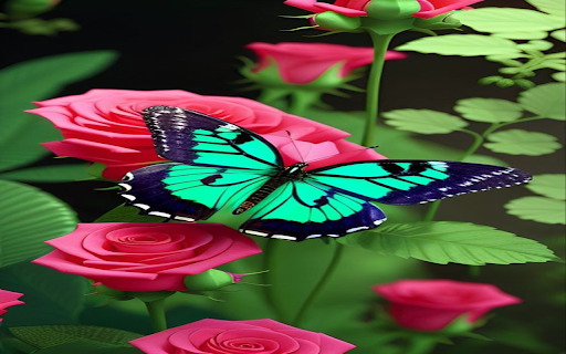 green butterfly and rose wallpaper from Chrome web store to be run with OffiDocs Chromium online green butterfly and rose wallpaper from Chrome web store to be run with OffiDocs Chromium online