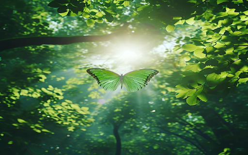 Green butterfly in the forest wallpaper from Chrome web store to be run with OffiDocs Chromium online Green butterfly in the forest wallpaper from Chrome web store to be run with OffiDocs Chromium online