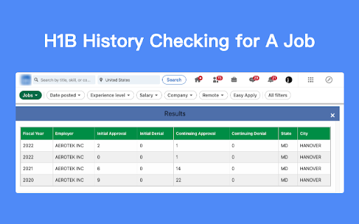H1B Sponsor Checker, Job Search LinkedRadar from Chrome web store to be run with OffiDocs Chromium online H1B Sponsor Checker, Job Search LinkedRadar from Chrome web store to be run with OffiDocs Chromium online