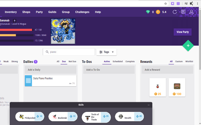Habitica Random Daily Picker from Chrome web store to be run with OffiDocs Chromium online Habitica Random Daily Picker from Chrome web store to be run with OffiDocs Chromium online