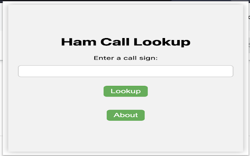 Ham Call Lookup from Chrome web store to be run with OffiDocs Chromium online Ham Call Lookup from Chrome web store to be run with OffiDocs Chromium online