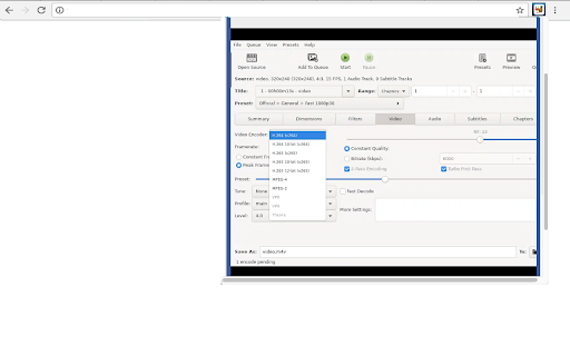 Handbrake video converter from Chrome web store to be run with OffiDocs Chromium online Handbrake video converter from Chrome web store to be run with OffiDocs Chromium online