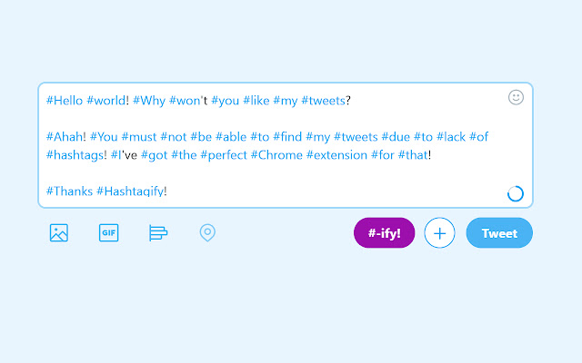 Hashtagify from Chrome web store to be run with OffiDocs Chromium online Hashtagify from Chrome web store to be run with OffiDocs Chromium online