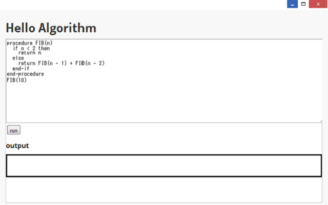 Hello algorithm from Chrome web store to be run with OffiDocs Chromium online Hello algorithm from Chrome web store to be run with OffiDocs Chromium online
