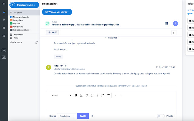 HelpRatchet HelpDesk for BaseLinker from Chrome web store to be run with OffiDocs Chromium online HelpRatchet HelpDesk for BaseLinker from Chrome web store to be run with OffiDocs Chromium online