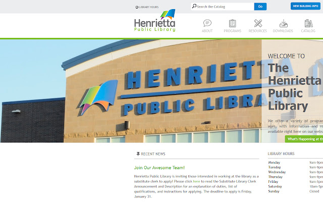 Henrietta Public Library Childrens Kiosk from Chrome web store to be run with OffiDocs Chromium online Henrietta Public Library Childrens Kiosk from Chrome web store to be run with OffiDocs Chromium online
