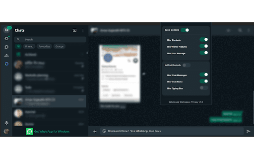 Hide WhatsApp from Chrome web store to be run with OffiDocs Chromium online Hide WhatsApp from Chrome web store to be run with OffiDocs Chromium online