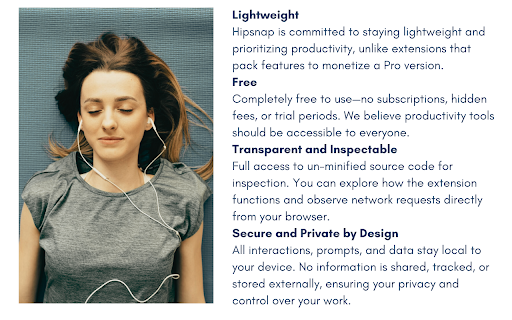 Hipsnap Productivity Companion for Perplexity.ai from Chrome web store to be run with OffiDocs Chromium online Hipsnap Productivity Companion for Perplexity.ai from Chrome web store to be run with OffiDocs Chromium online